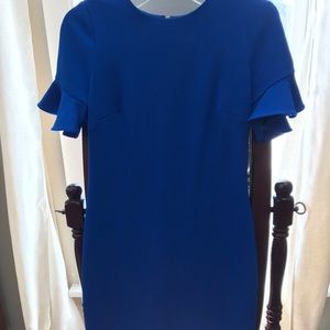 Calvin Klein Blue dress with gold colored zipper